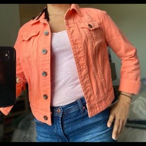 Peach jean jacket